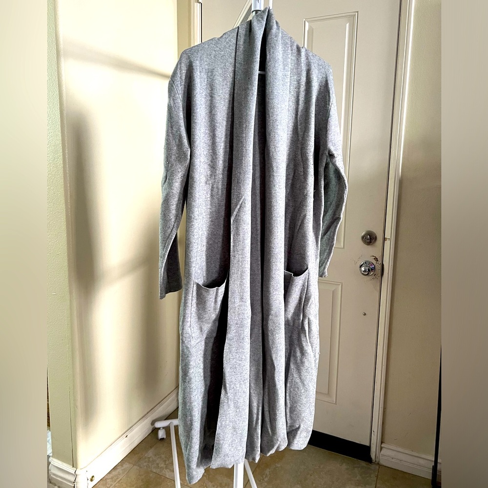 Max Sport Long Open Cardigan with Pockets
